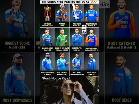 Ind vs Sa odi series star players 🏏🏏🔥 || #cricket #viratkohli