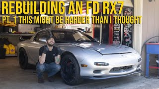 Rebuilding Mazda FD RX7. Pt 1: Figuring out what I am doing with this thing.