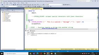 67.STRING_AGG,STRING_ESCAPE,STUFF,SUBSTRING FUNCTIONS IN SQL - HINDI
