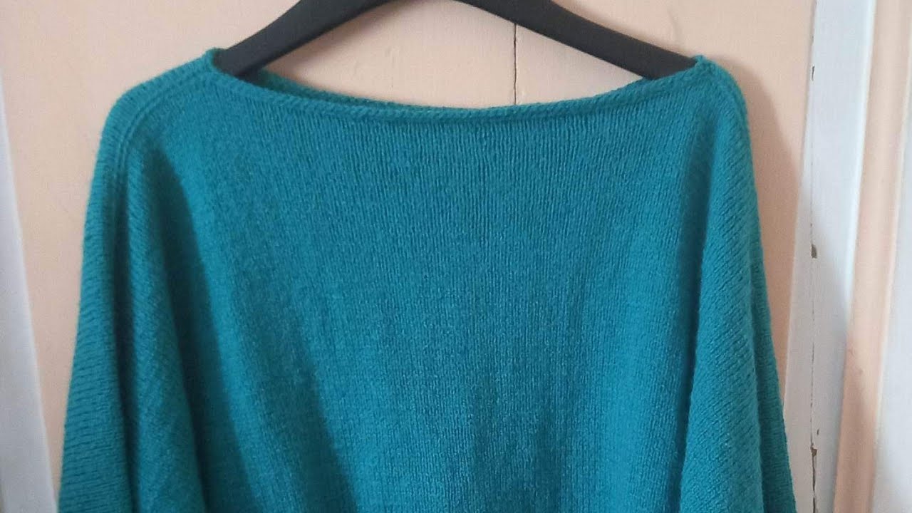 Pull Vintage Marron Femme Taille 42/44 - Manches 3/4 Style Chauve-souris - Afibel