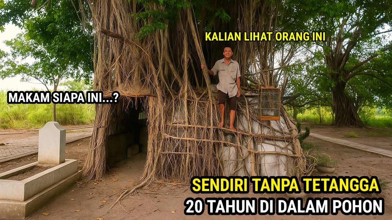 RUMAH UNIK DAN LANGKA 20 TAHUN TINGGAL DI DALAM POHON BERDAMPINGAN DENGAN KUBURAN