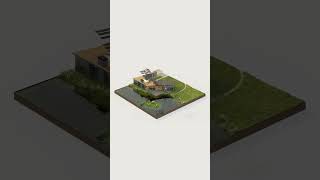🏕Create a cute garden! #shorts  #landscapedesign #exteriorrender #3danimation  #d5render