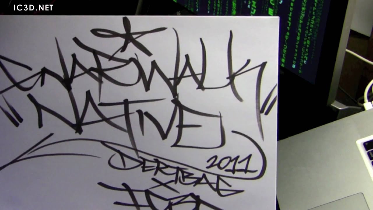 DERTBAG DESIGN - GNARWALK NATIVE - IC3D DESIGN - GRAFFITI VIDEO . NET
