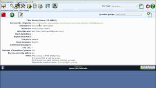LimeSurvey - Admin - Create Survey [Part 1 of 4].mp4