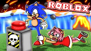 DON'T TOUCH THE BUTTON!!  Sonic & Amy Play ROBLOX