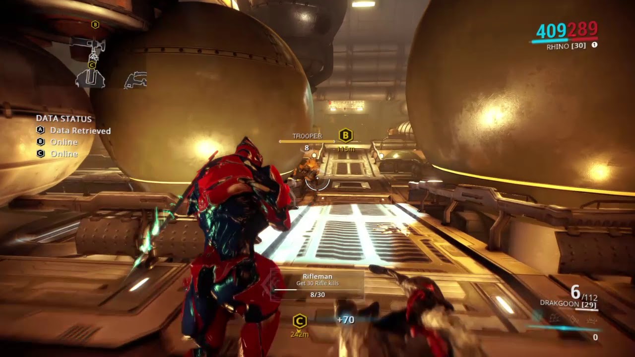 Warframe Rhino Gameplay