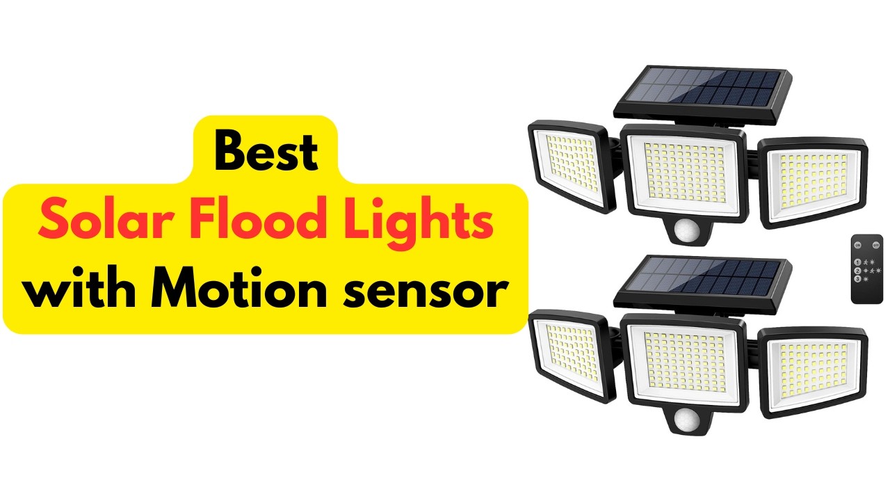 Top Solar Flood Lights with Motion Sensor - YouTube