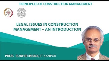 Legal issues in construction management – An introduction