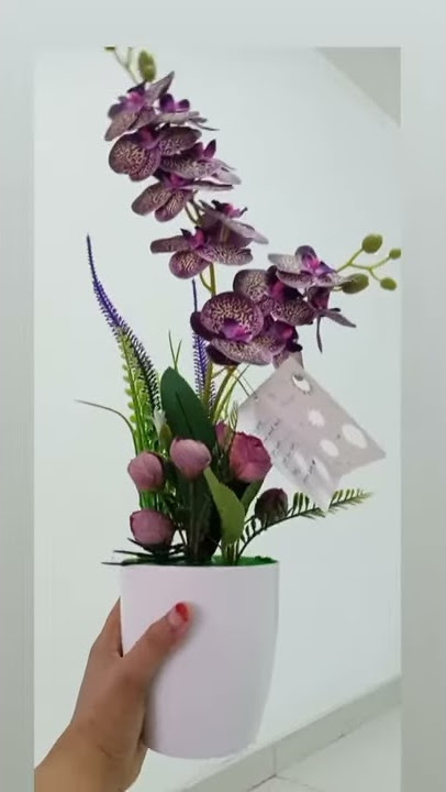GUBAHAN ORKID LATEX 2 TANGKAI/ARTIFICIAL FLOWER/ORKID VIRAL TERBAJET🌷