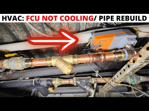 Hvac: Commercial 4 Pipe Fan Coil Unit Not Cooling (belimo Valve Actuator/chilled Water Pipe Rebuild)