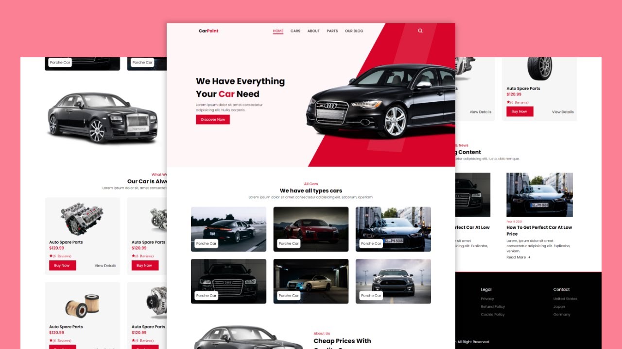 create-a-responsive-car-sale-website-design-using-html-css-and-javascript-youtube