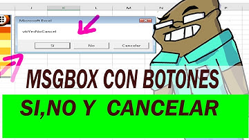 Mensaje MSGBOX con botones SI,NO Y CANCELAR  en Excel VBA BIEN EXPLICADO Y RAPIDO