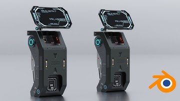 Sci-Fi display terminal in Blender