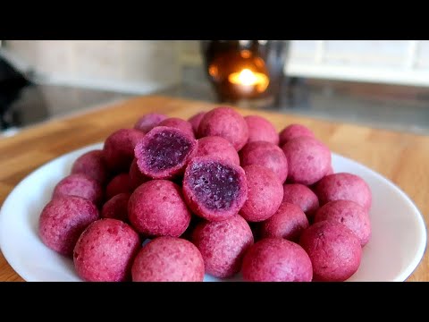 PURPLE SWEET POTATO BALLS | PURPLE SWEET POTATO RECIPE | SWEET POTATO BALLS hqdefault