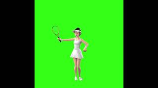 3D Player Girl Character Animation - Green Screen - Free For Download