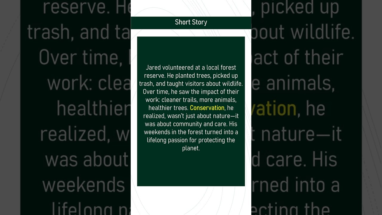 conservation # Expand Your English Vocabulary