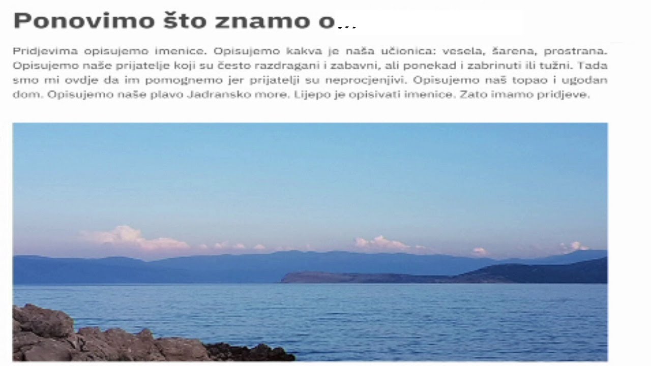 3. RAZRED - HRVATSKI - IMENICE, GLAGOLI I PRIDJEVI