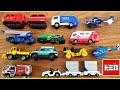 トミカ　はたらくくるま12台が出てくるよ！　トミカのヘリコプター　ごみ収集車　クレーン車…　12 toy work vehicles