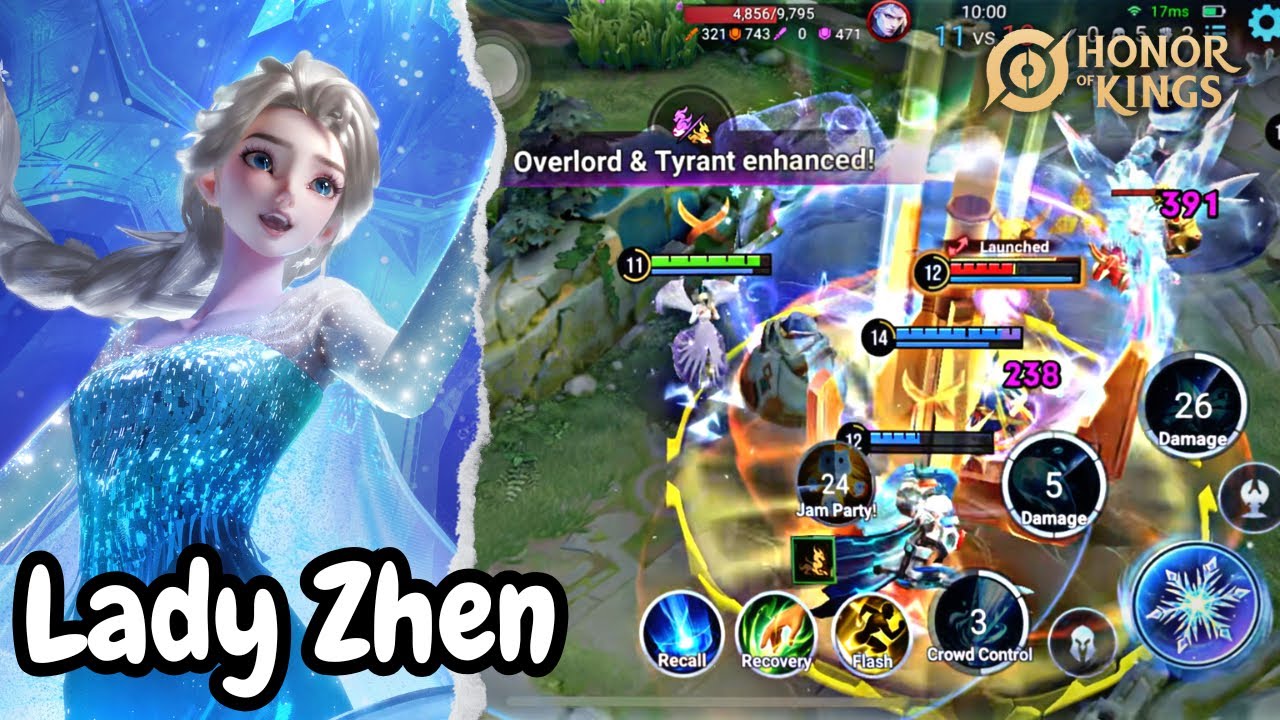 Леди Чжэнь (Каскада): Геймплей скина Эльзы «Холодное сердце» | Честь королей