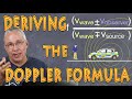 How to derive the doppler effect formula for sound