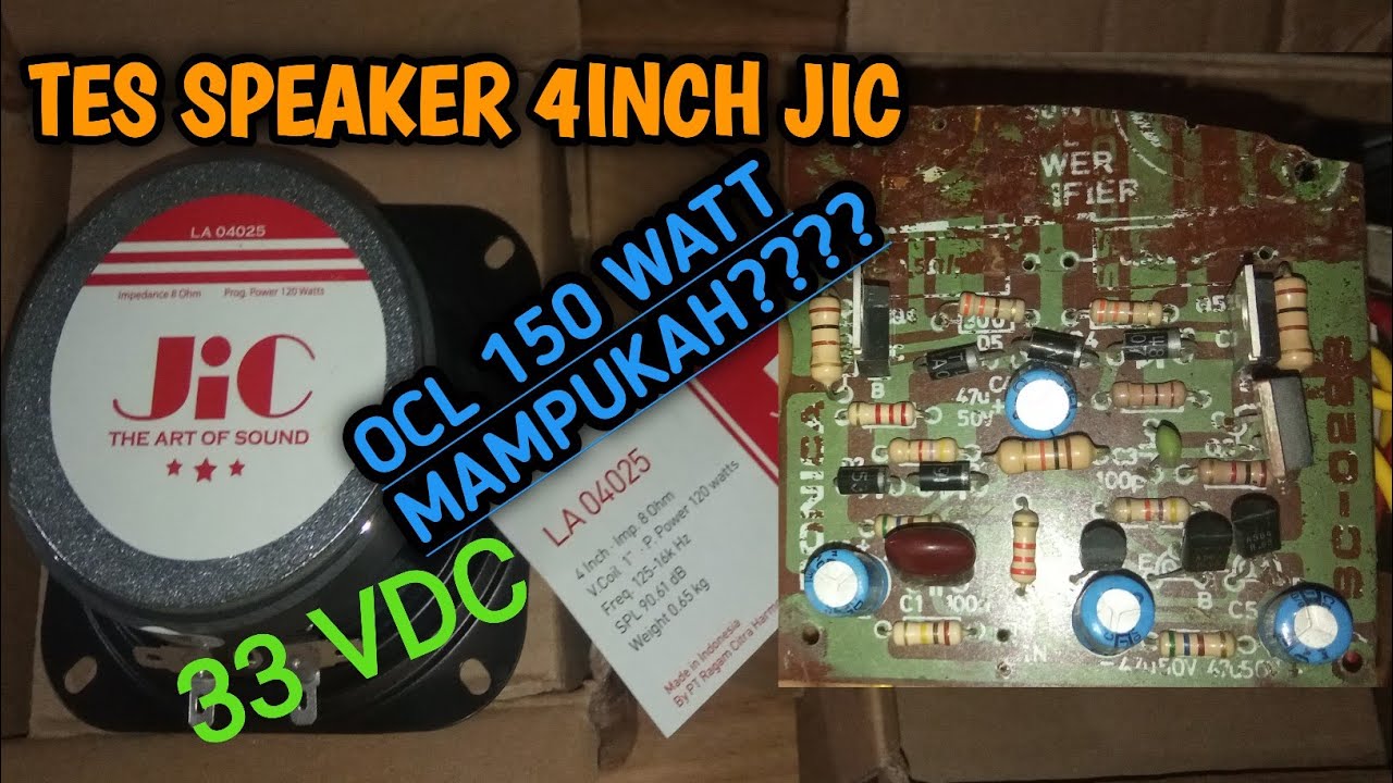 TES SPEAKER 4INCH JIC PAKEK POWER 150WATTT 33VDC | SINAU58