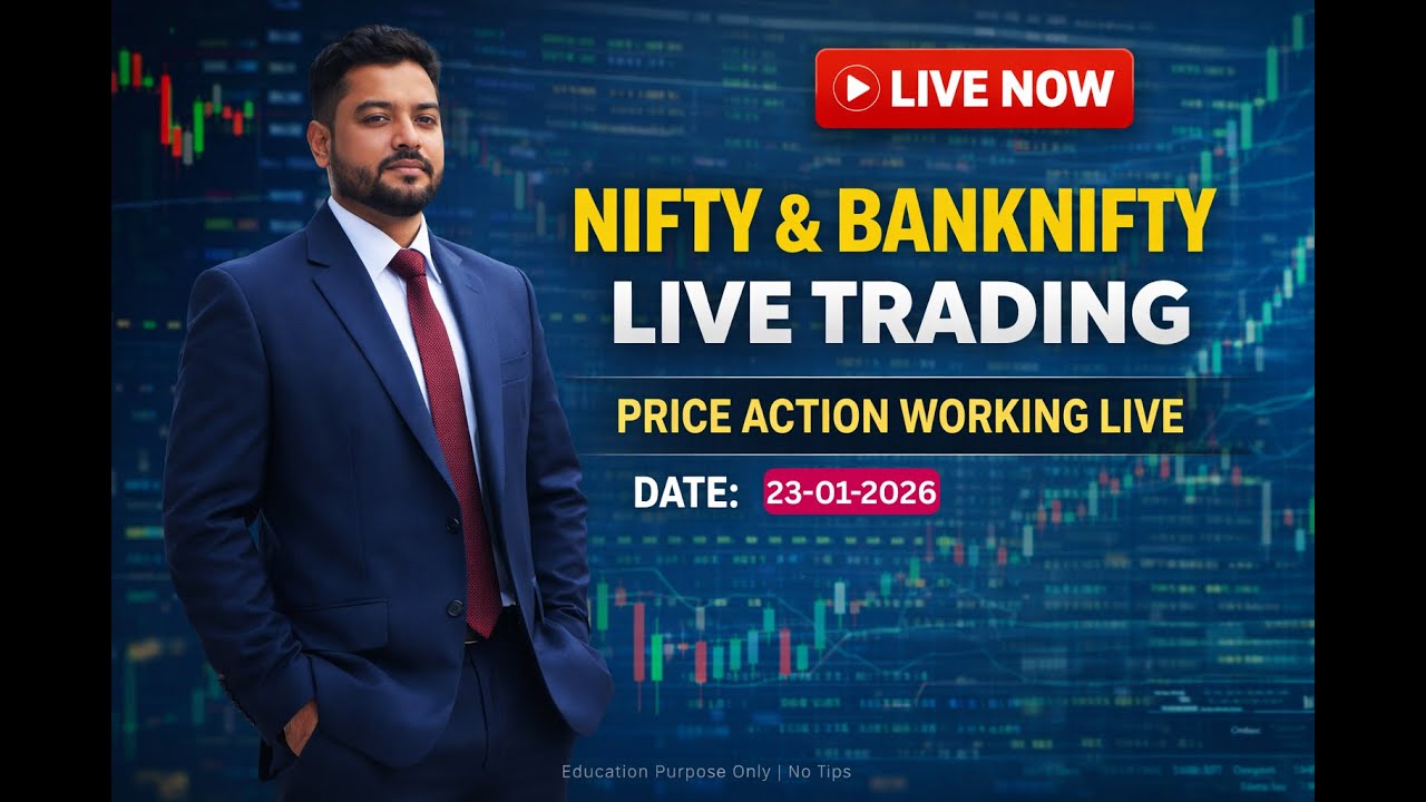 NIFTY & BANK NIFTY LIVE TRADE 🔴 | Intraday Setup + Price Action | 23-01-2026