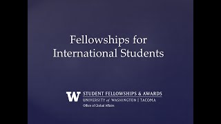 Fellowships for International Students