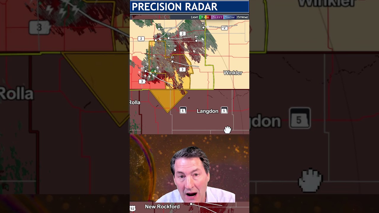 Tornado Warning Manitoba Tennis Ball Hail #weather #tornado #storm