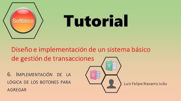 06  Lógica de  botones agregar - VBA Excel - Access