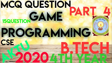 #Mcq#GamePrograming#Cse  GamePrograming MCQ question! #Aktu#Mcq#Gameprograming#Cse#Gameengine