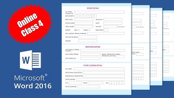 How to Design Admission form in MS Word // Create Admission Form