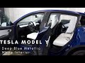 Tesla Model Y Performance in Deep Blue Metallic and White Interior First Look/Review (no commentary)
