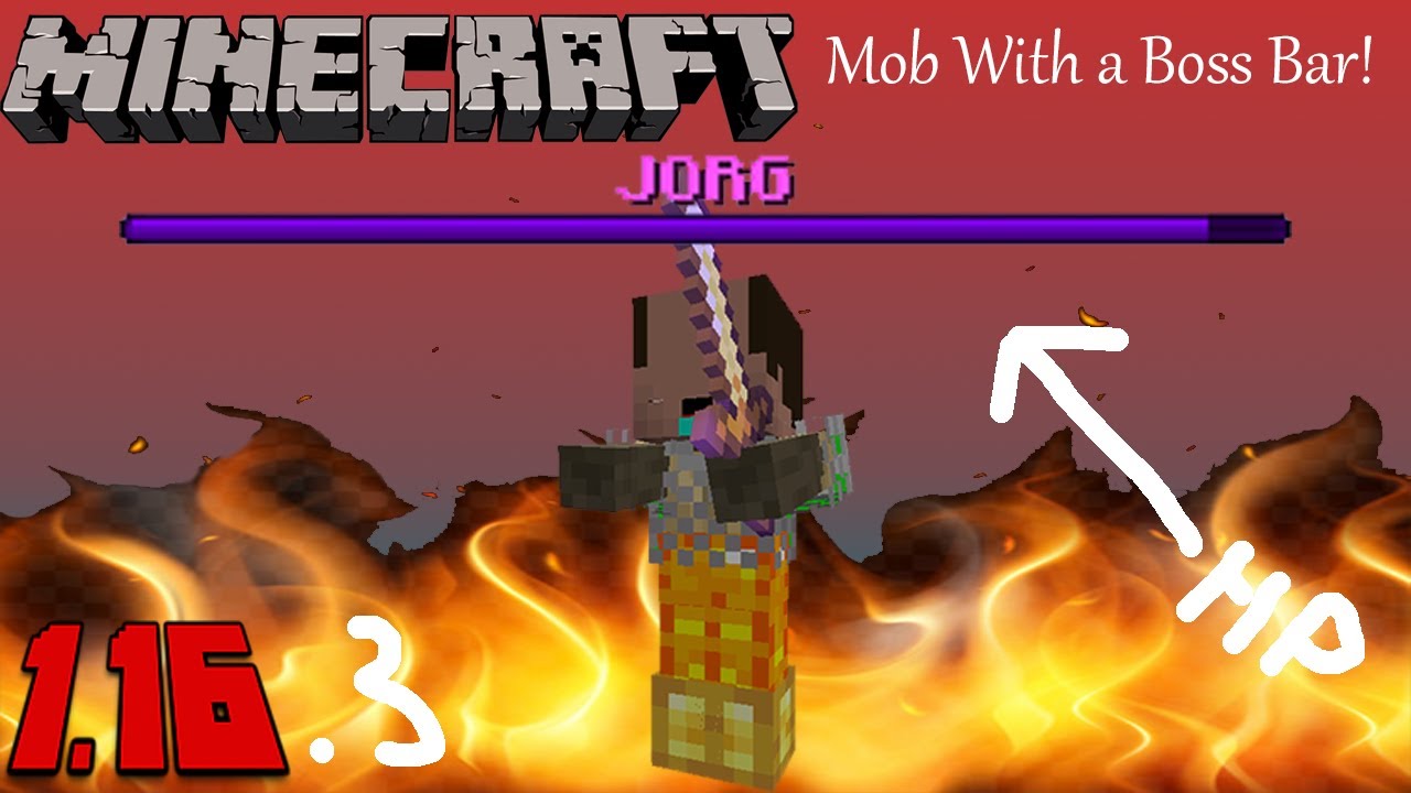 How To Have A Mob With A BOSS BAR In Minecraft! (Updated Tutorial, 1.16+ (Java)) YouTube