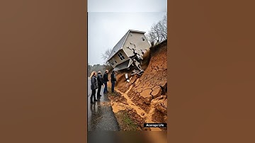 From Calm to Chaos in 5 Seconds 🚨 #disaster #landslide #shortvideo