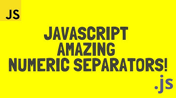 Javascript Amazing Numeric separators