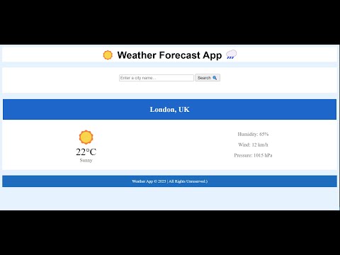 ☀️ HTML Tutorial Beginner: Simple Weather Forecast Page