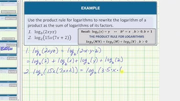 Expand Logarithms Using the Product Rule for Logs