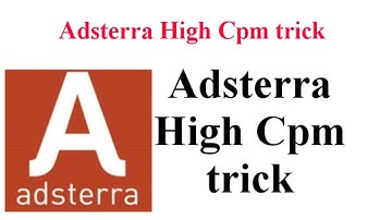 adsterra high cpm trick adsterra high cpm ad network