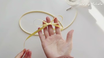 How to make an easy and simple balletcore hair bow 🎀 with 5mm ribbon | Easy to make tutorial | DIY