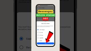 How to Turn Off Messenger Active Status #shorts