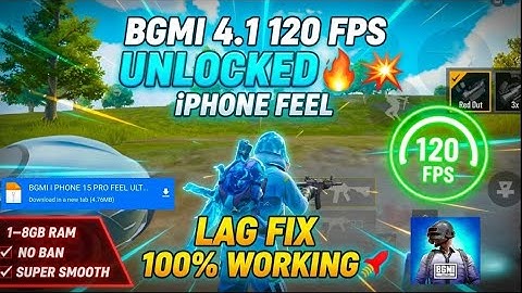 BGMI 4.1 UPDATE 120 Fps config ⚡ | iPhone Feel Gameplay😱 | Lag Fix 100% Working 2GB-8GB RAM🔥