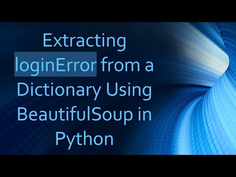 Extracting loginError from