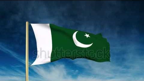 Pakistan flag slider style. Waving in the win with cloud background animation Stock video by