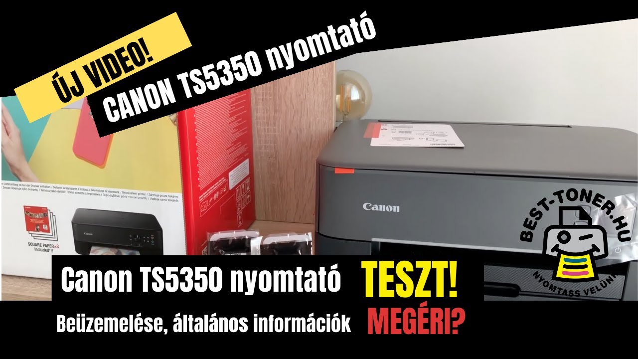 Canon Pixma TS5350 nyomtató beüzemelése 