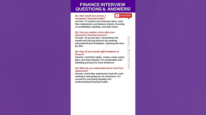Finance Interview Questions and Answers | Finance Job Interview Questions and Answers