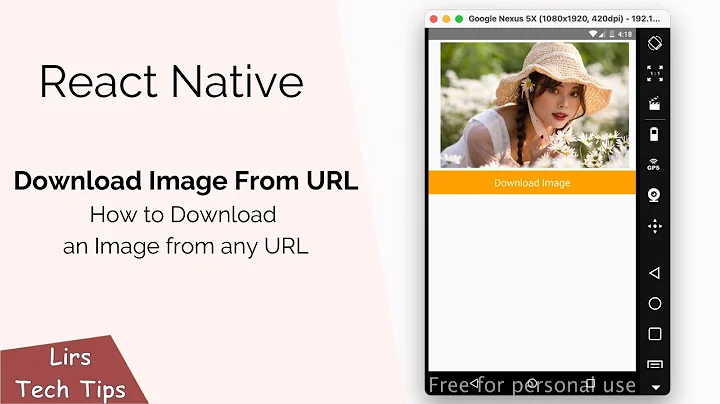 React Native: Download an Image from any URL