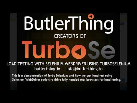 Demonstration of TurboSelenium: Load Testing with Selenium