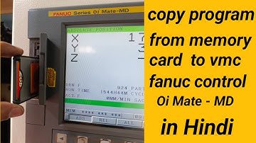 copy program memory card to fanuc control || oi mate - md || program copy and paste in vmc and cnc