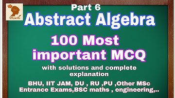 MCQ  of abstract algebra| BSC maths |BHU, IIT JAM, Other MSc Entrance Exams,DU | Ritzymaths