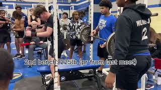 High school powerlifting meet (148 weight class)